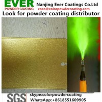 Metallic Golden Polyester Powder Coating Paint